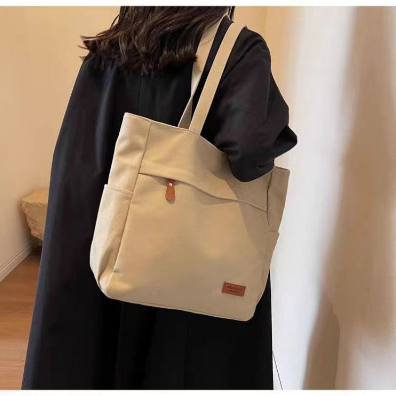 Canvas Large Capacity Class Simplicity One Shoulder Bags