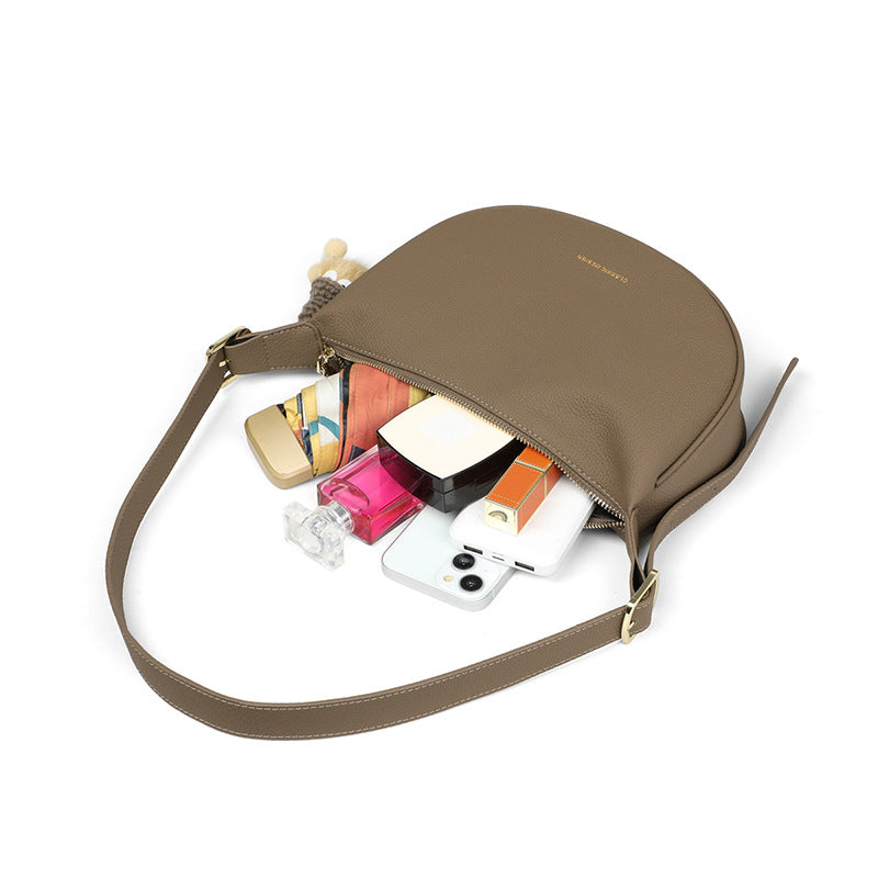 Women's Genuine Leather Underarm High-grade Dumpling Crossbody Bags