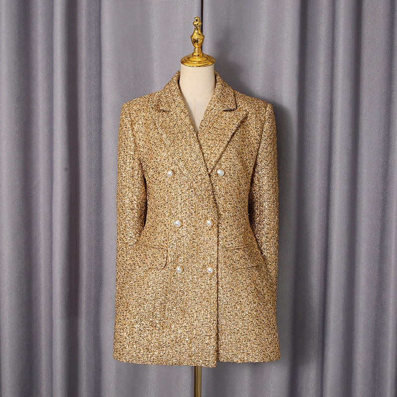Women's French Style Classic Elegant Small Autumn Blazers