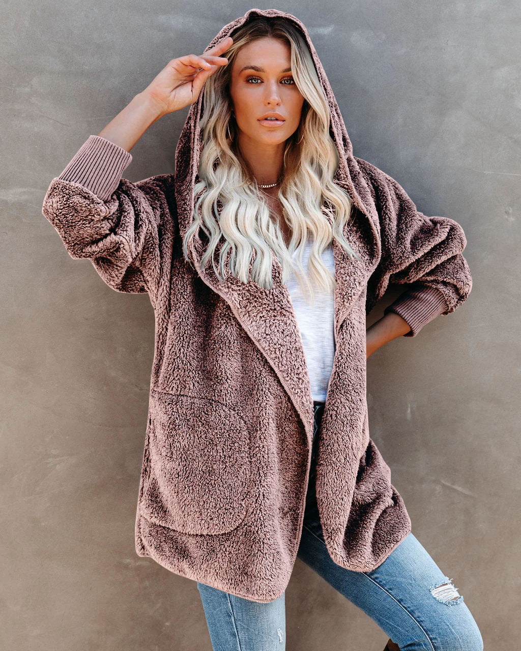 Women's Autumn Long-sleeved Casual Hooded Solid Color Women's Sweater, Sweater