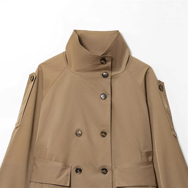 Women's Autumn Fashionable Elegant Double-breasted Trench Clothing