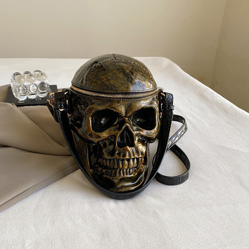 Classy Women's Funny Skull Spoof Portable Handbags