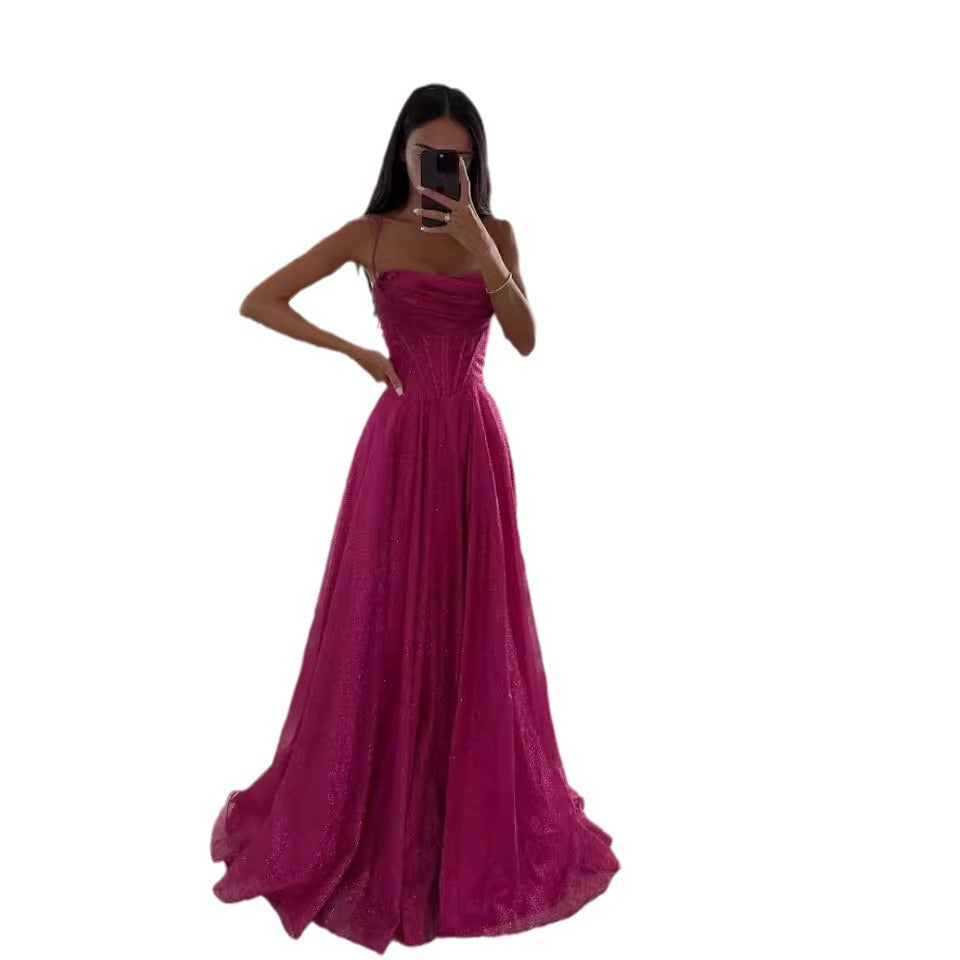 Bronzing Sling Large Swing Dress Casual Dresses