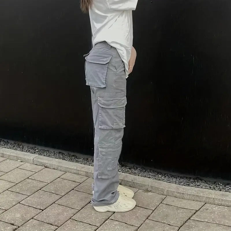 Women's Overalls Straight Casual Loose Street Pants