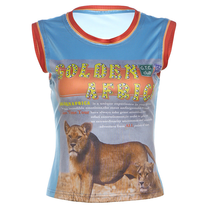 Women's Fashion Street Shooting Sexy Tight-fitting Slimming Women's T-shirt