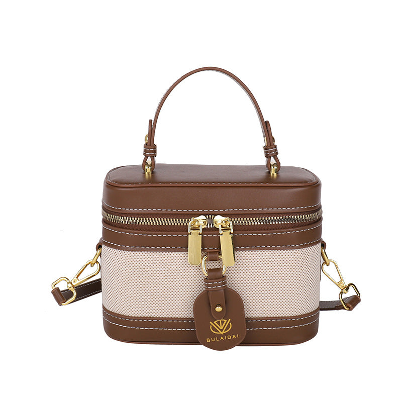 Women's Classic Style Portable Box Pouch Retro Color Handbags