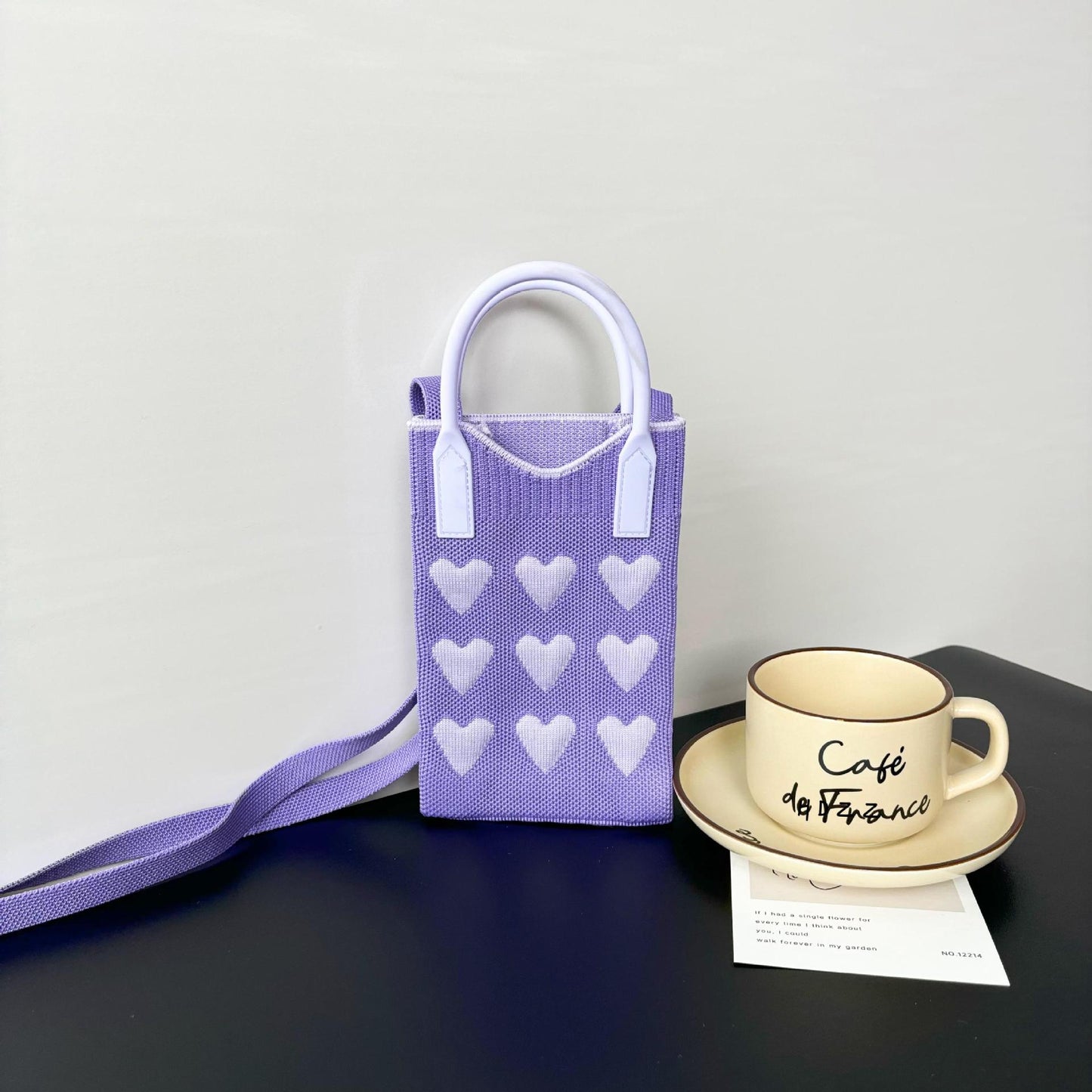 Dopamine High Sense Minority Knitted Korean Phone Bags