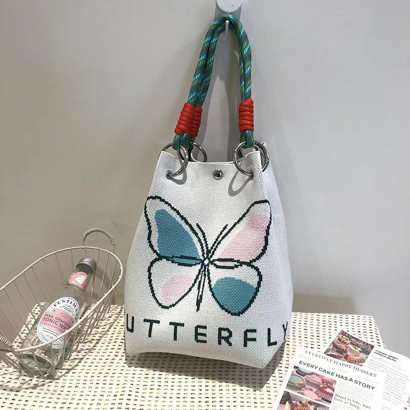 Retro Crazy Bird Knit Leisure Knitted Handbags