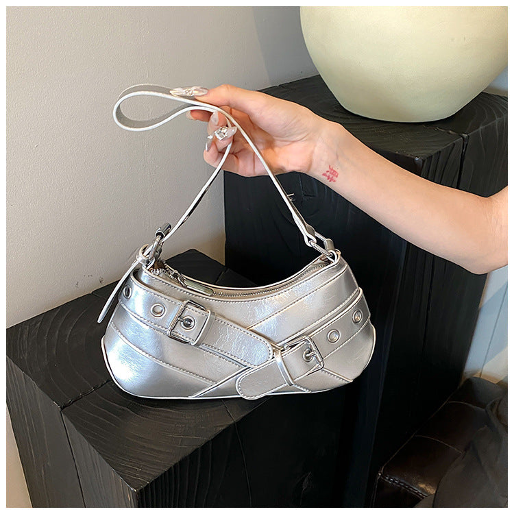 Women's French Minority Sweet Cool Hot Motorcycle Shoulder Bags