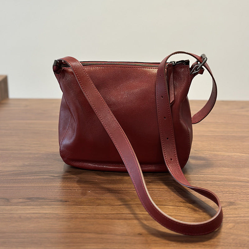 Women's Style Vegetable Tanning Leather Genuine High Crossbody Bags