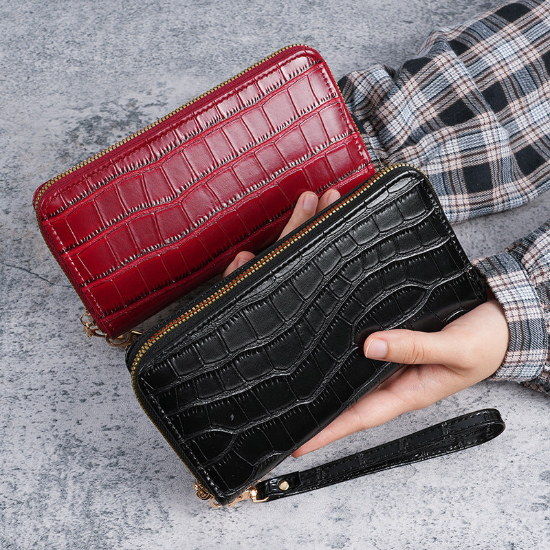 Pattern Classic Style Clutch Zipper Advanced Card Holder