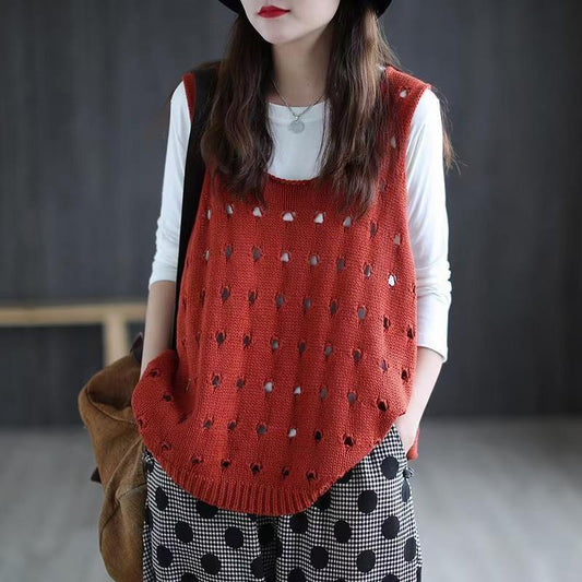 Women's Out Loose Casual Sleeveless Waistcoat Solid Color Women's Vest