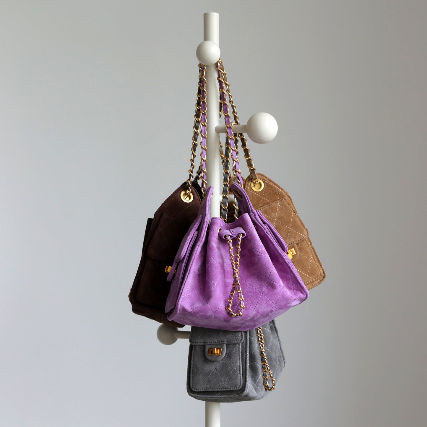 Women's Suede Frosted Commuter Rhombus Underarm Vintage Bags