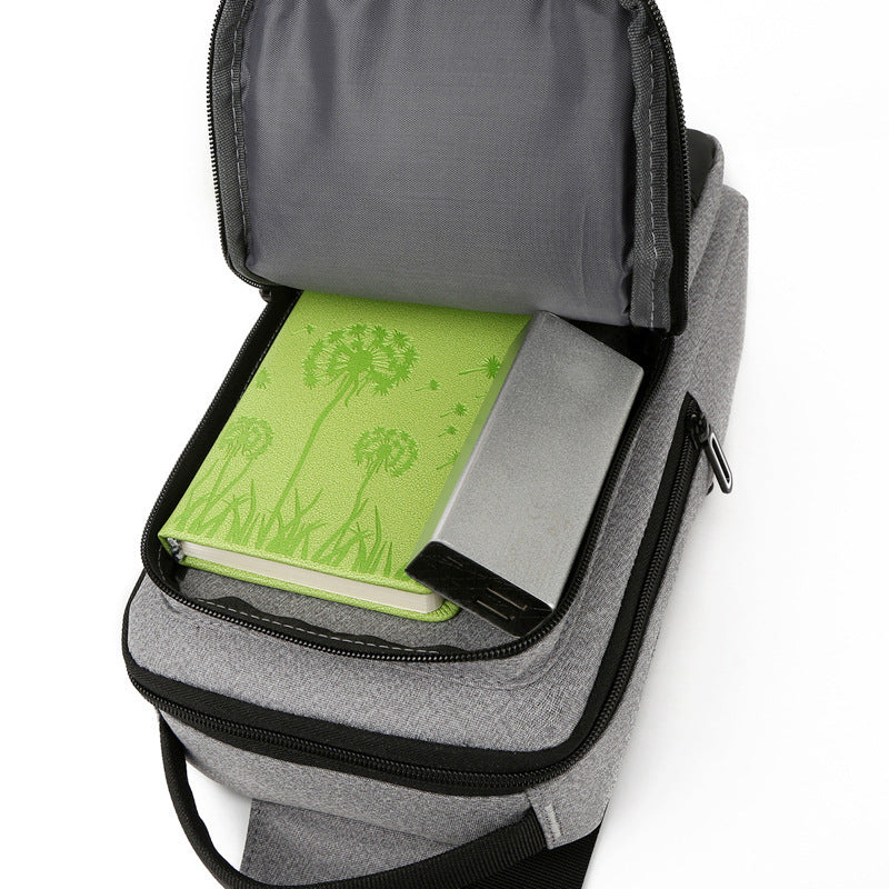Men's Korean Style Nylon Cloth Waterproof Trendy Men's Chest Bags