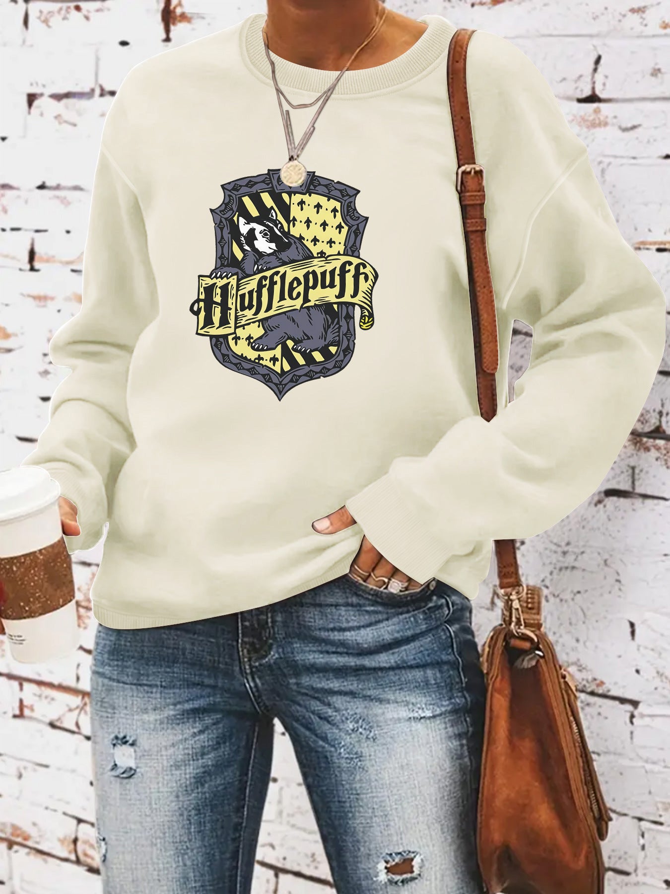 Stylish Women's Round Neck Trends Long-sleeved Tops