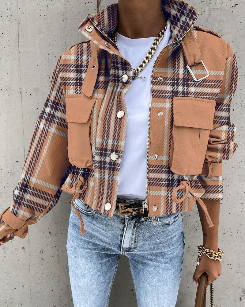 Women's Versatile Printed Casual Long Sleeve Coats