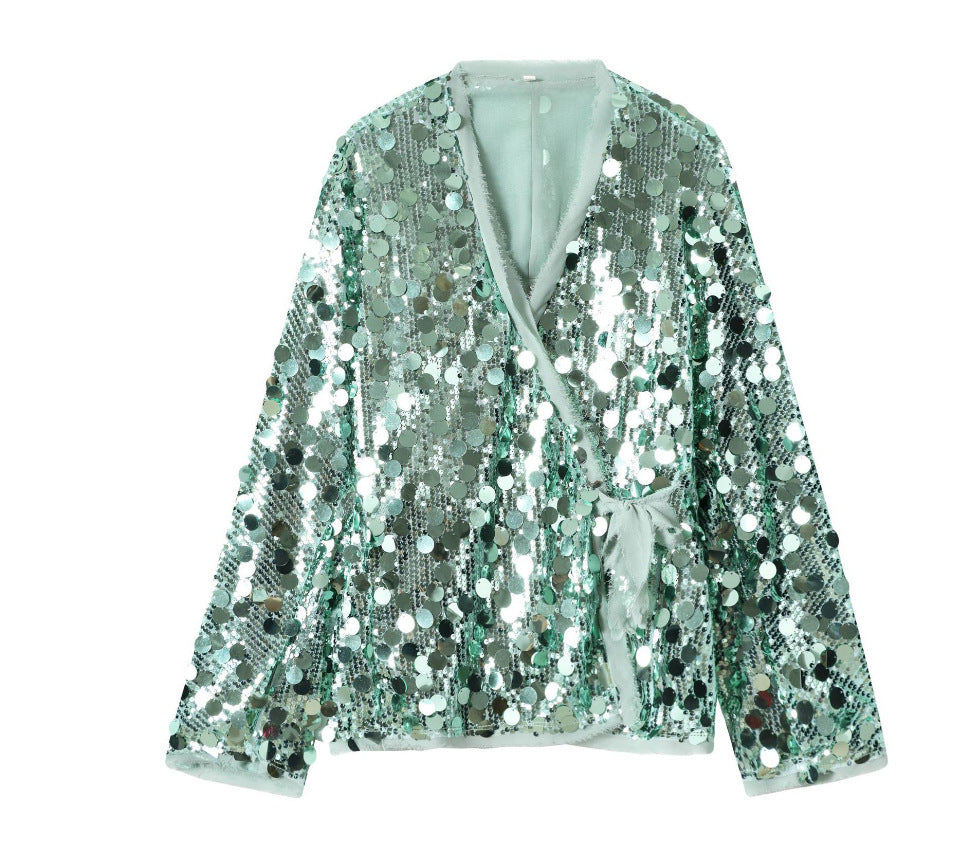 Women's Cool Attractive Trend Kimono Sequined Coats