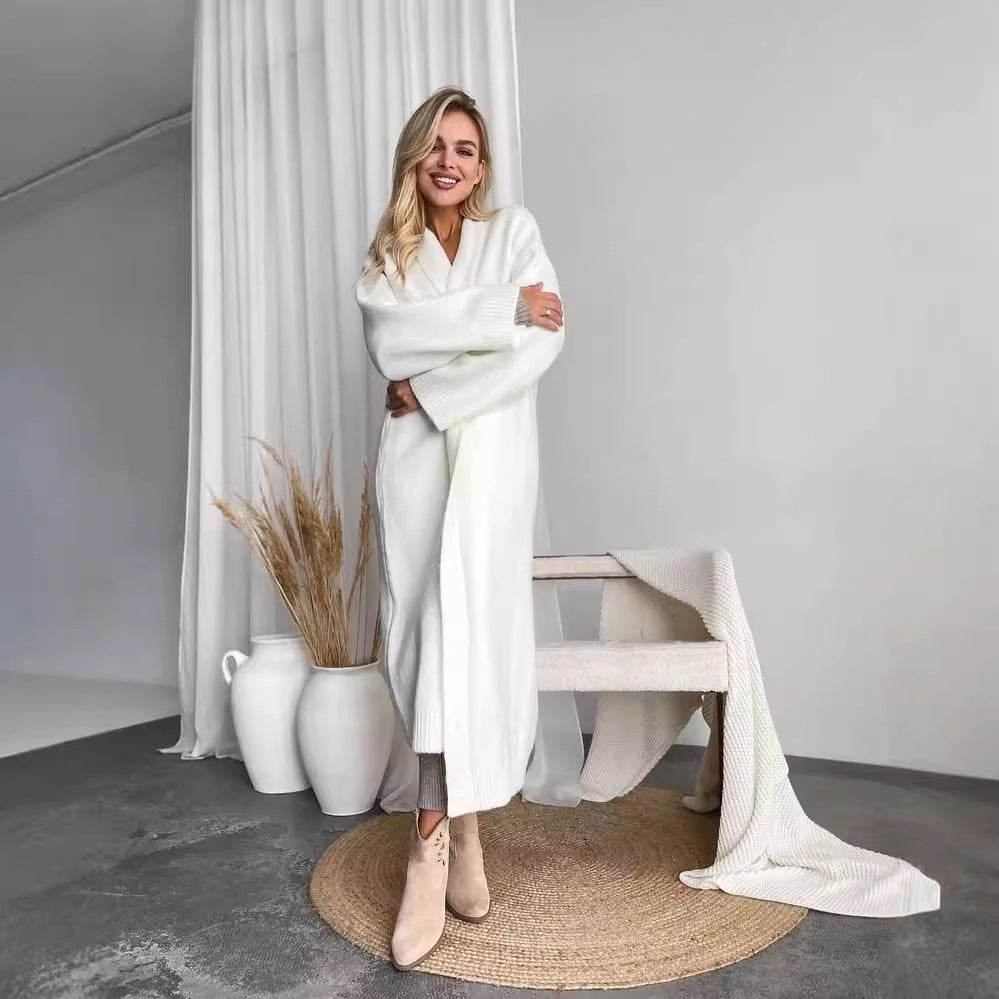 Women's Stylish Elegant Collarless Long For Sweaters