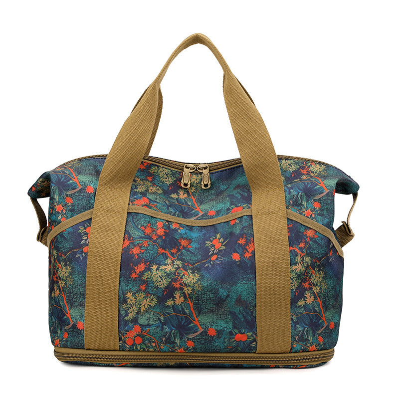 Women's Elephant Printed Large Capacity Out Travel Bags