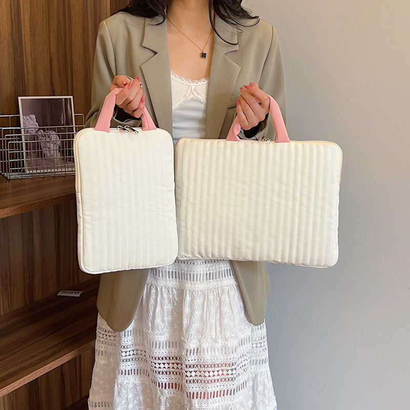 Fresh Contrast Color Portable Liner Notebook Laptop Bags