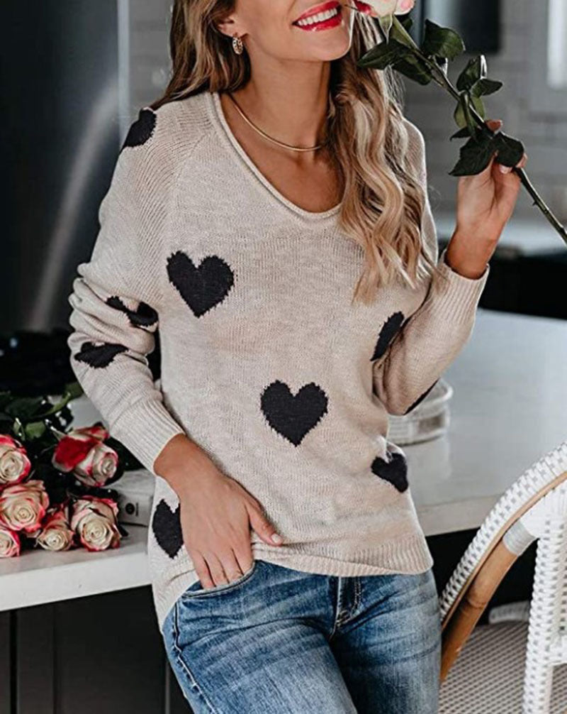 Women's Stylish Valentine's Day Long Sleeve Sweaters