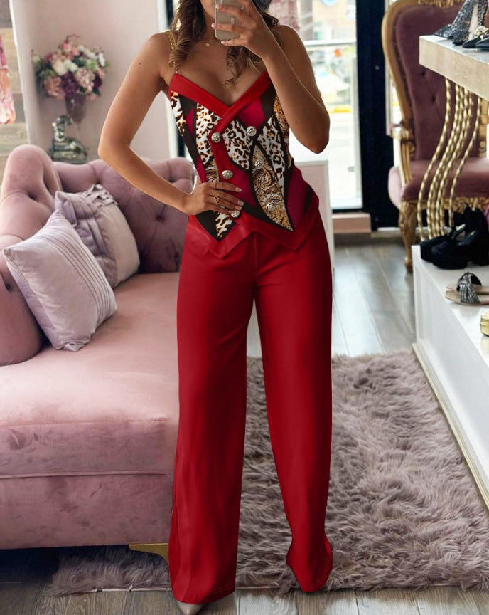 Women's Slim Fit Slimming Contrast Color Double Suits
