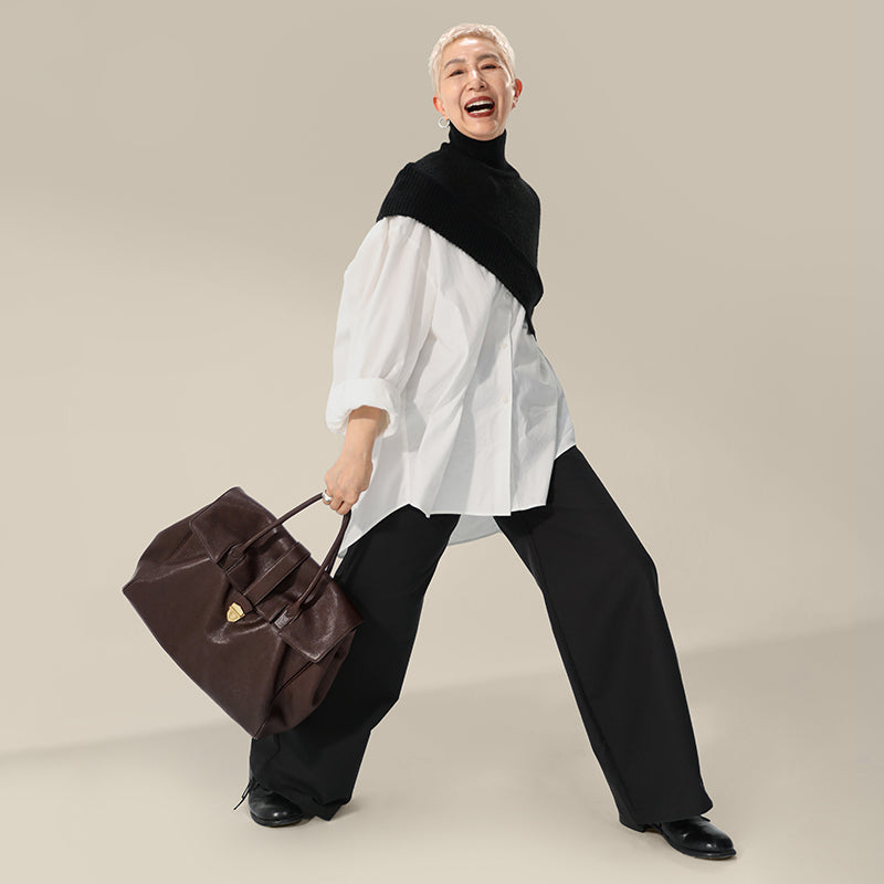 Women's Genuine Leather Retro Large Capacity Commuter First Layer Handbags