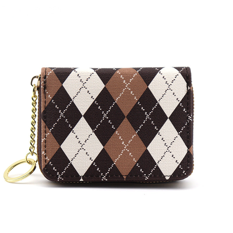 Women's Color Matching Expanding Korean Contrast Multiple Card Holder