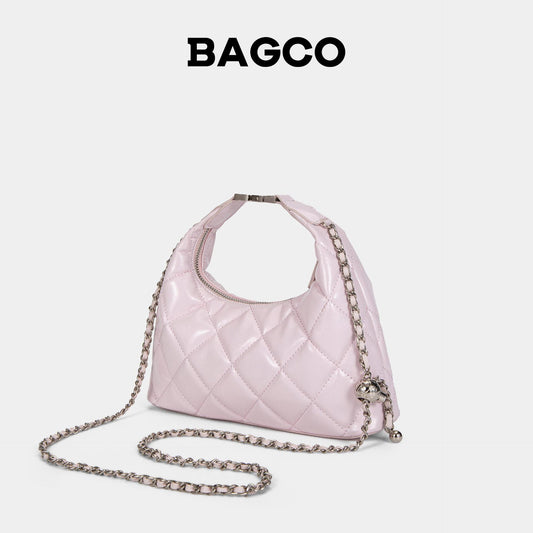 Versatile Style Diamond Plaid Chain Hand Handbags
