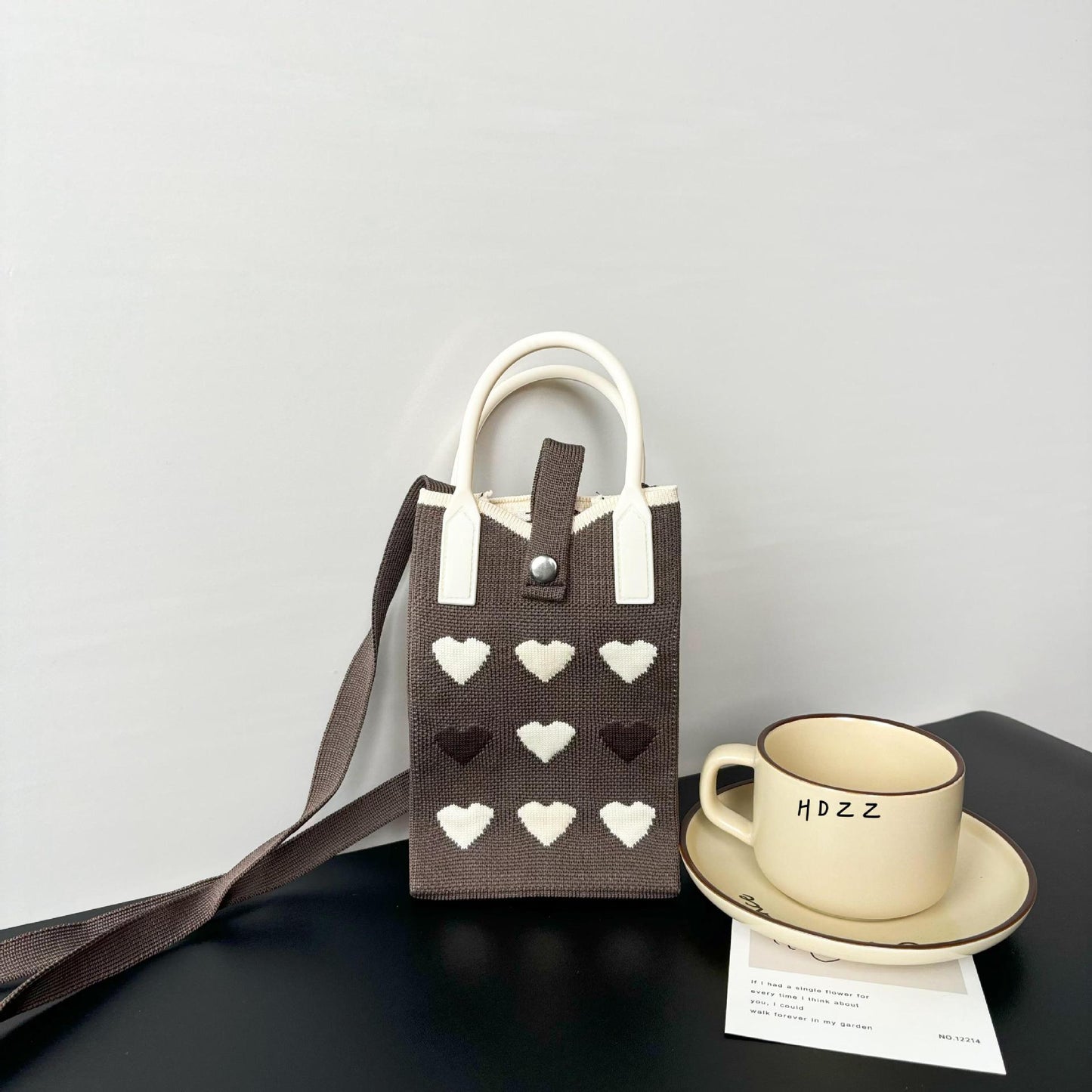 Dopamine High Sense Minority Knitted Korean Phone Bags