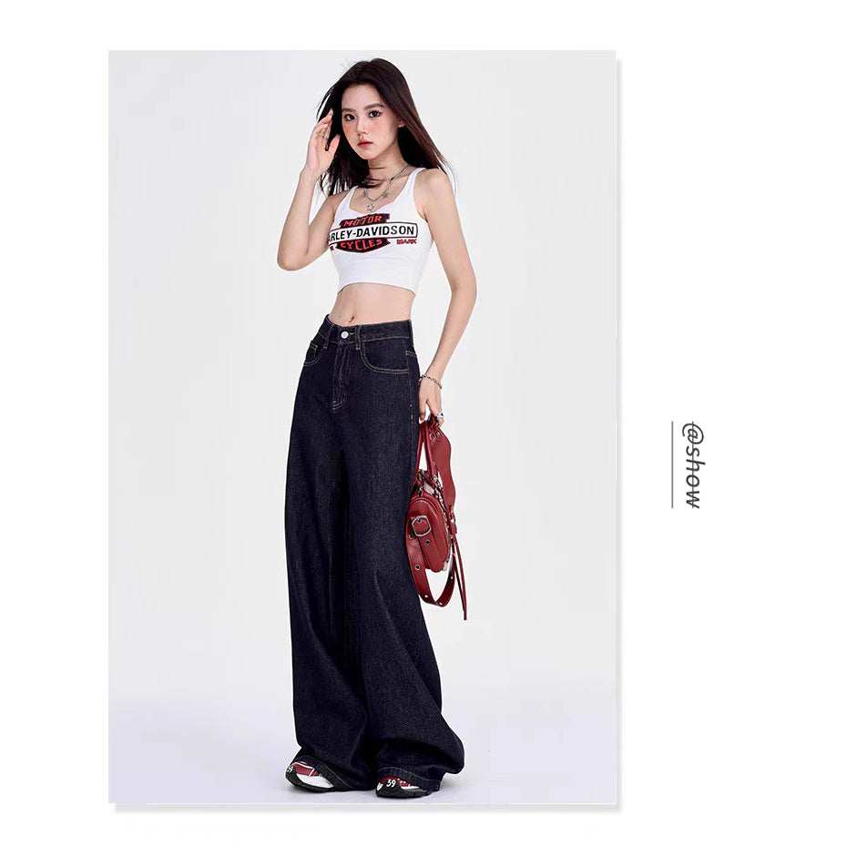 Women's Wide Leg Autumn Drape Lazy Casual Jeans