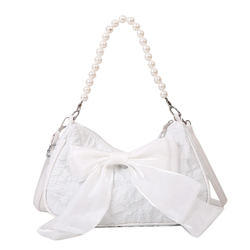 Women's Popular Niche Bow Summer Fashion Pearl Bags
