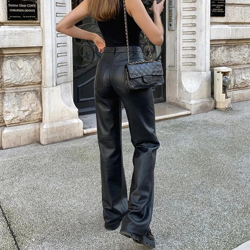 Women's Cool Leather Casual Street Trendy Pants