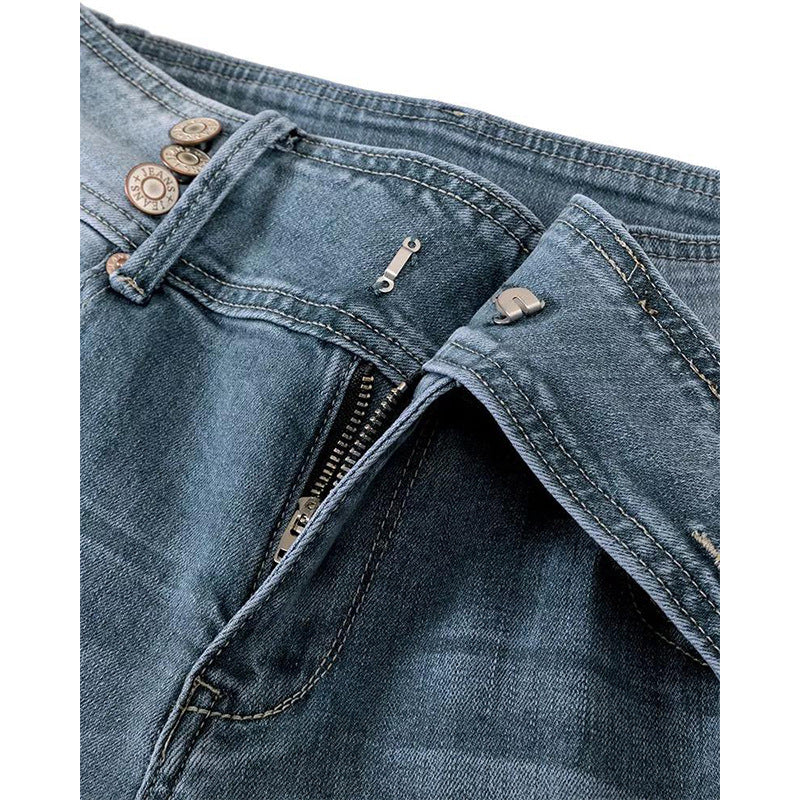 Casual Source Retro Side Button Skinny Jeans