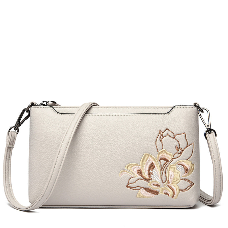 Women's Embroidered National Style Mobile Change Texture Crossbody Bags