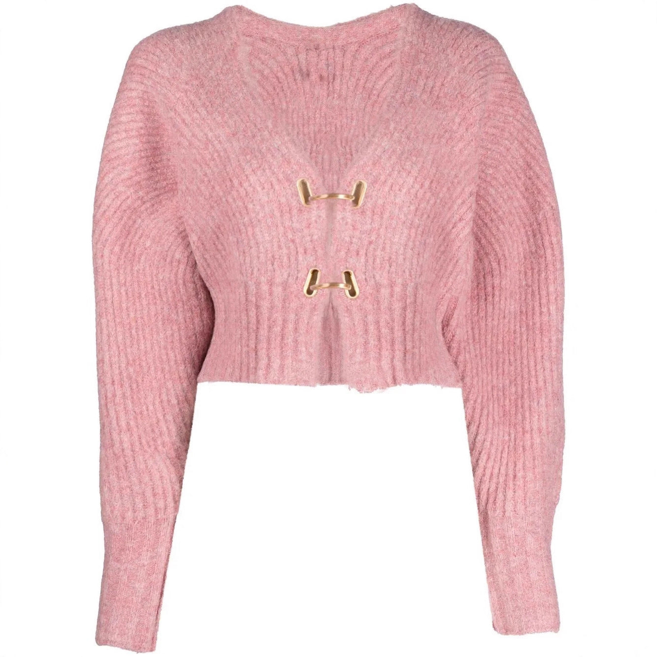 Women's Glamorous Pretty Knitted Metal Button Sweaters