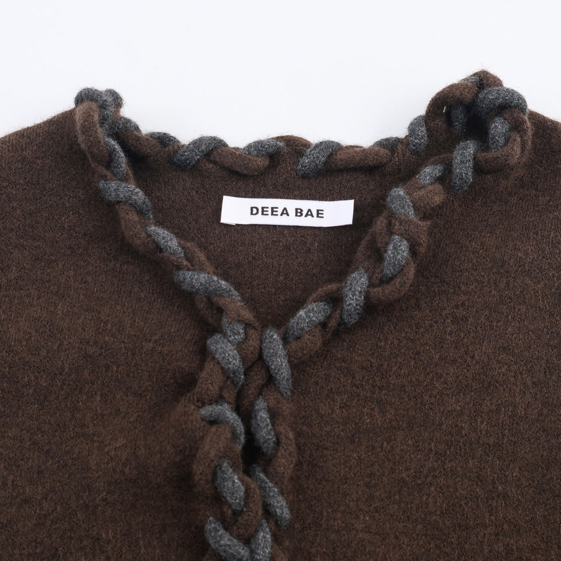 Women's Fashion Casual Weave Placket Knitted Cardigans