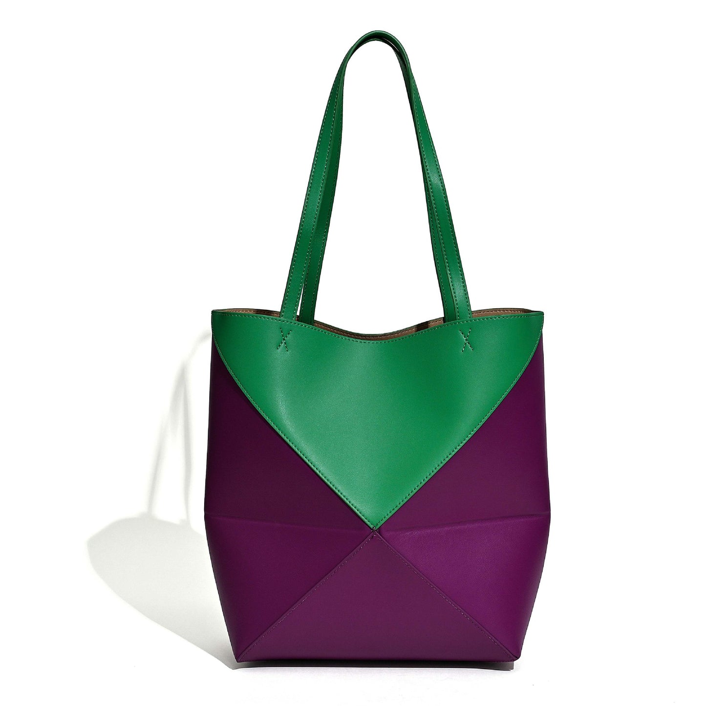 Cowhide Folding Niche High Sense Versatile Handbags