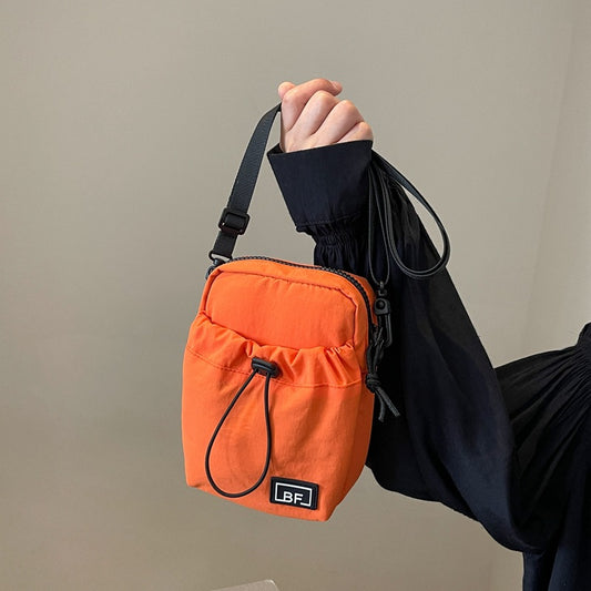 Men's Mobile Fashion Mini Canvas Portable Vertical Men's Messenger Bags