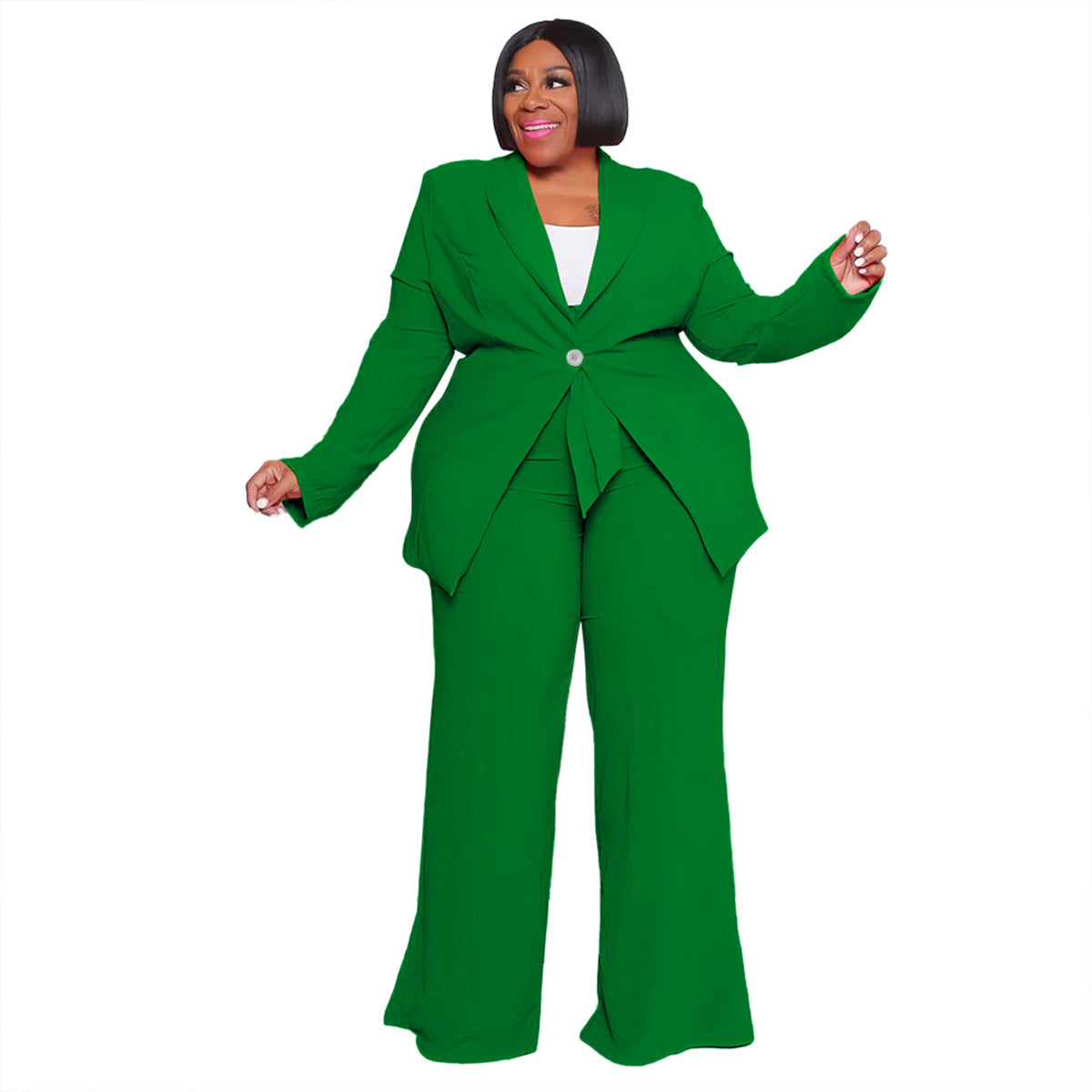 Women's Fashion Temperament Professional Casual Long Sleeve Plus Size
