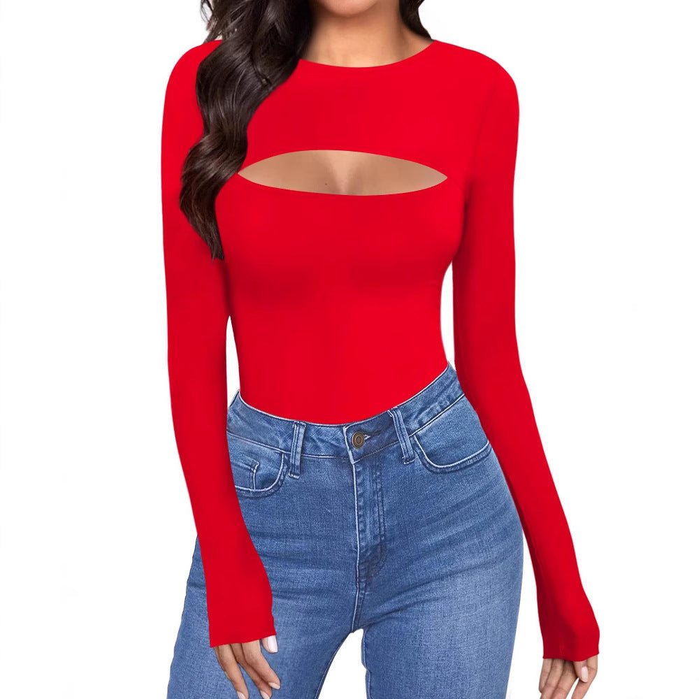 Women's Sexy Chest Long-sleeved For Push-up Women's Jumpsuit/clothing