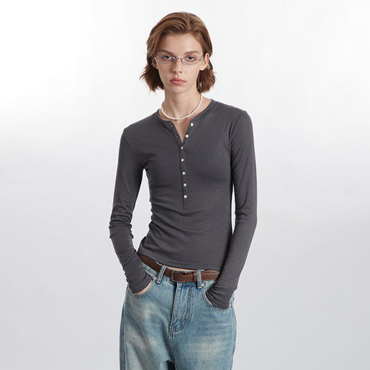 Hot Style Slim Fit Single-breasted Long Blouses