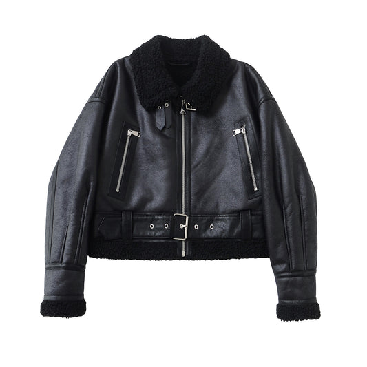 Women's Durable Fur One Retro Motorcycle Jackets