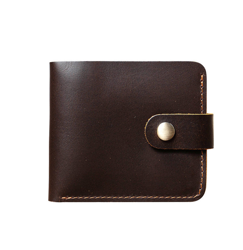 Men's Short Genuine Leather Money Simple Thin Card Holder