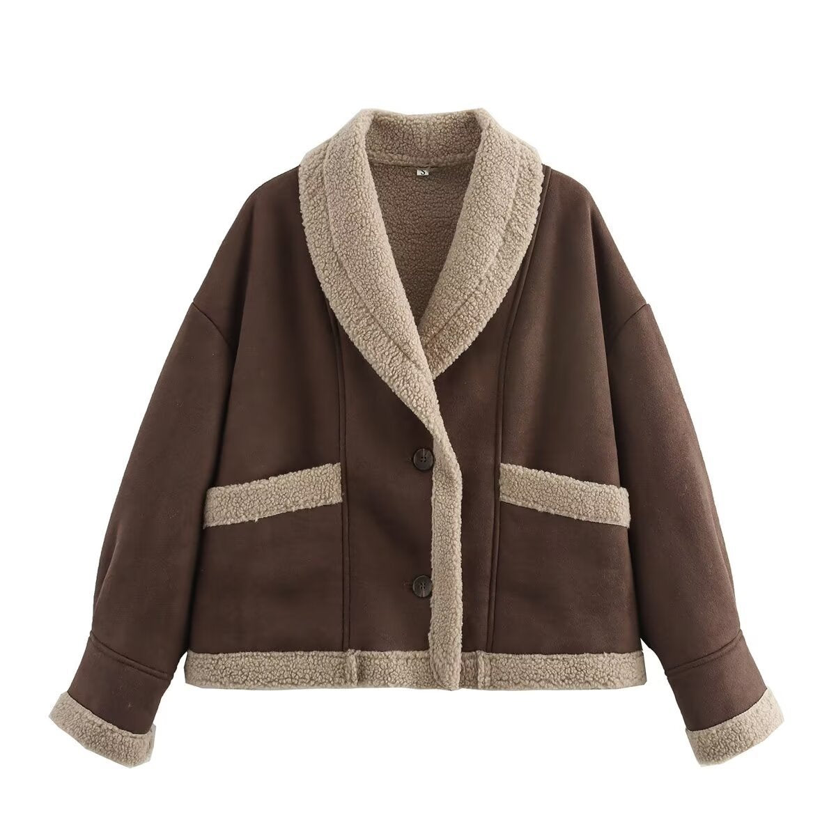 Women's Colors Fur Integrated Lamb Wool Thick Coats
