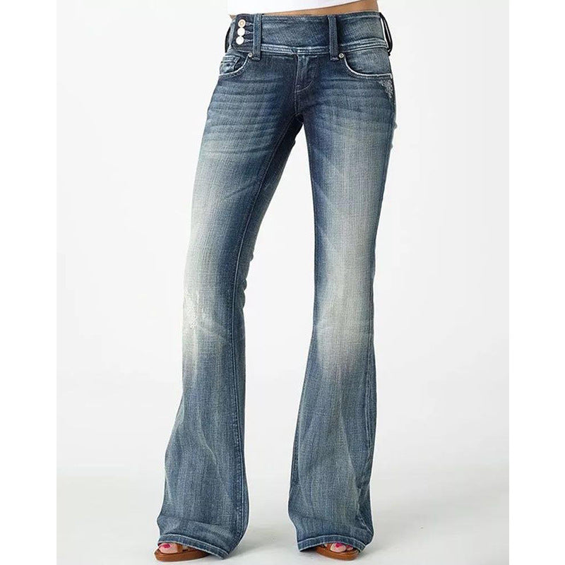 Casual Source Retro Side Button Skinny Jeans
