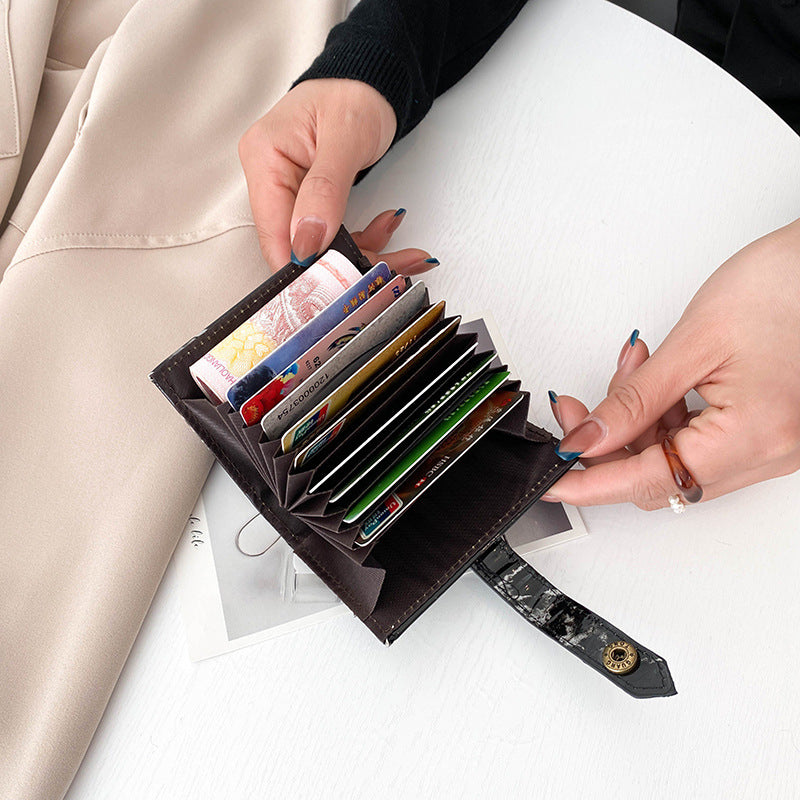 Women's Fashion Short Fashionable Expanding Marble Ladies Wallets