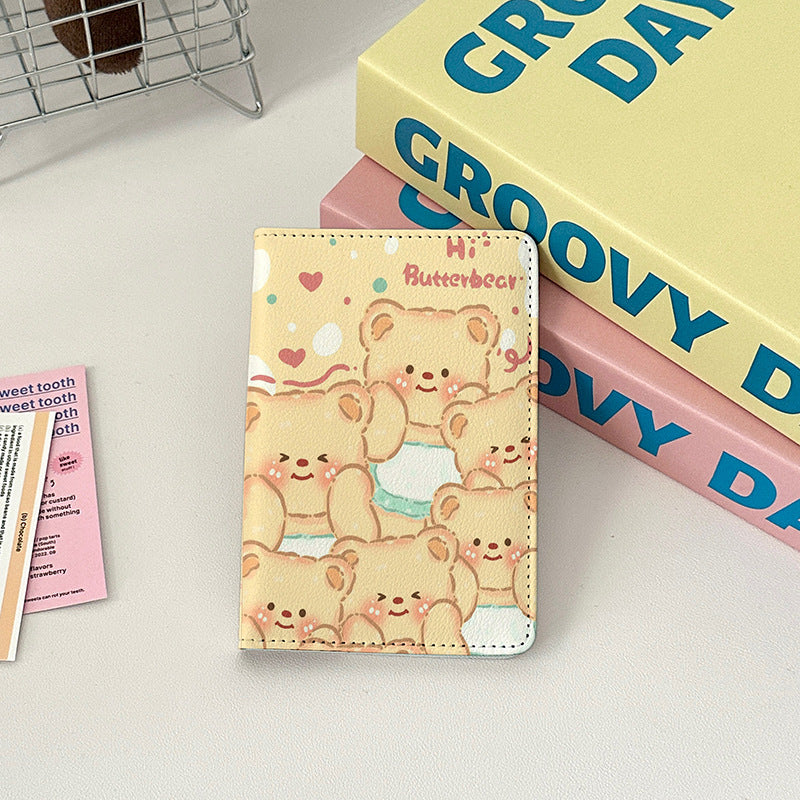 Butter Bear Skin Overseas Passport Cover Card Holder