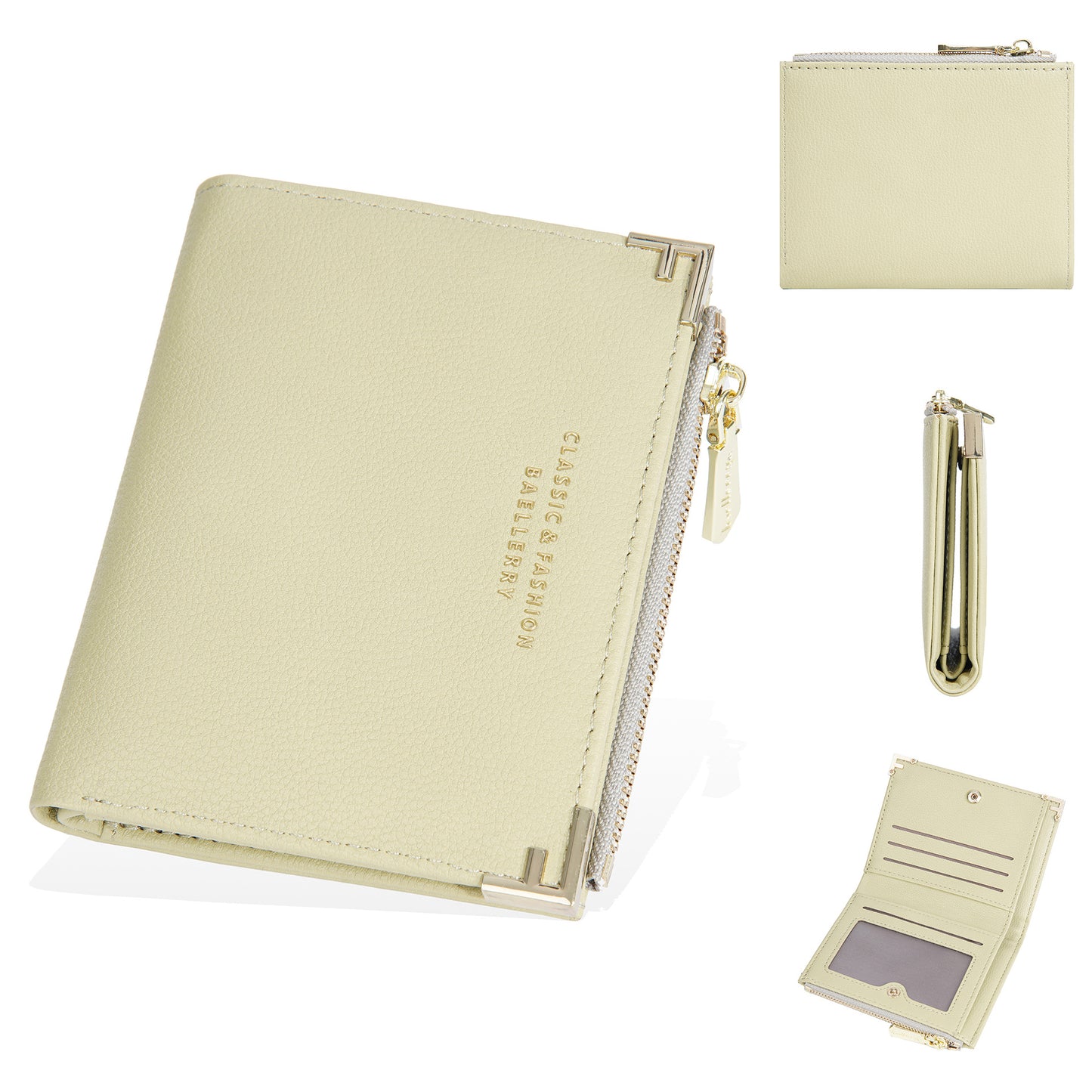 Women's Attractive Short Multiple Slots Zipper Ladies Wallets