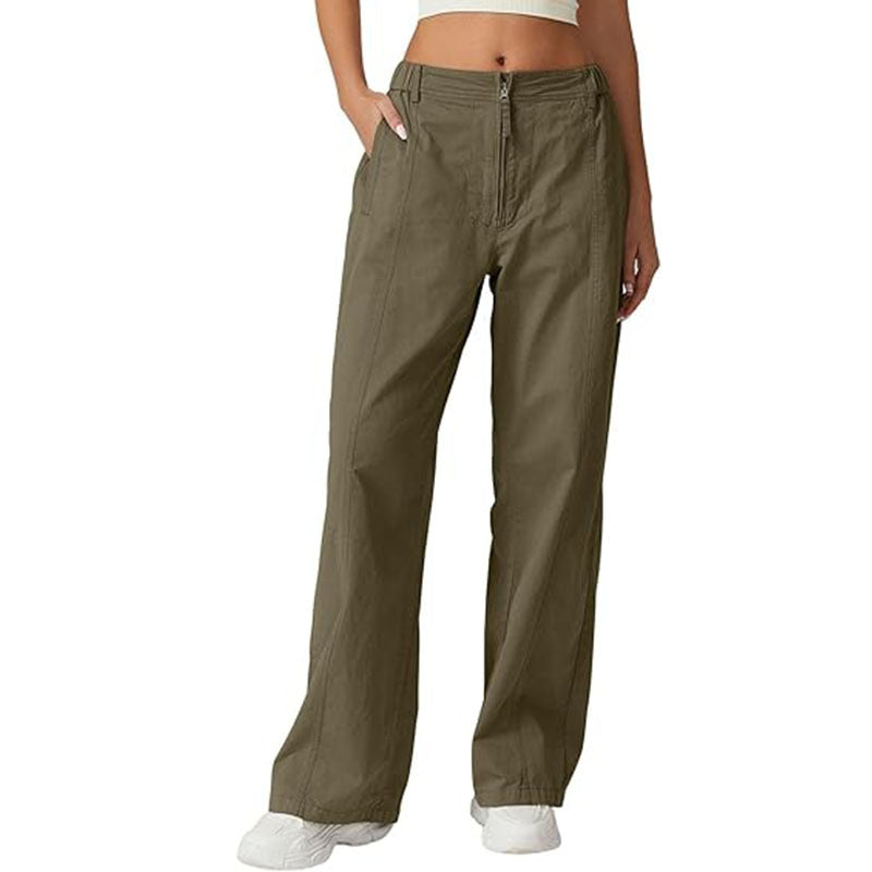 Women's Casual Pocket High Waist Street Style Personalized Fashion Loose Pants
